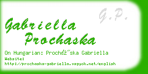 gabriella prochaska business card